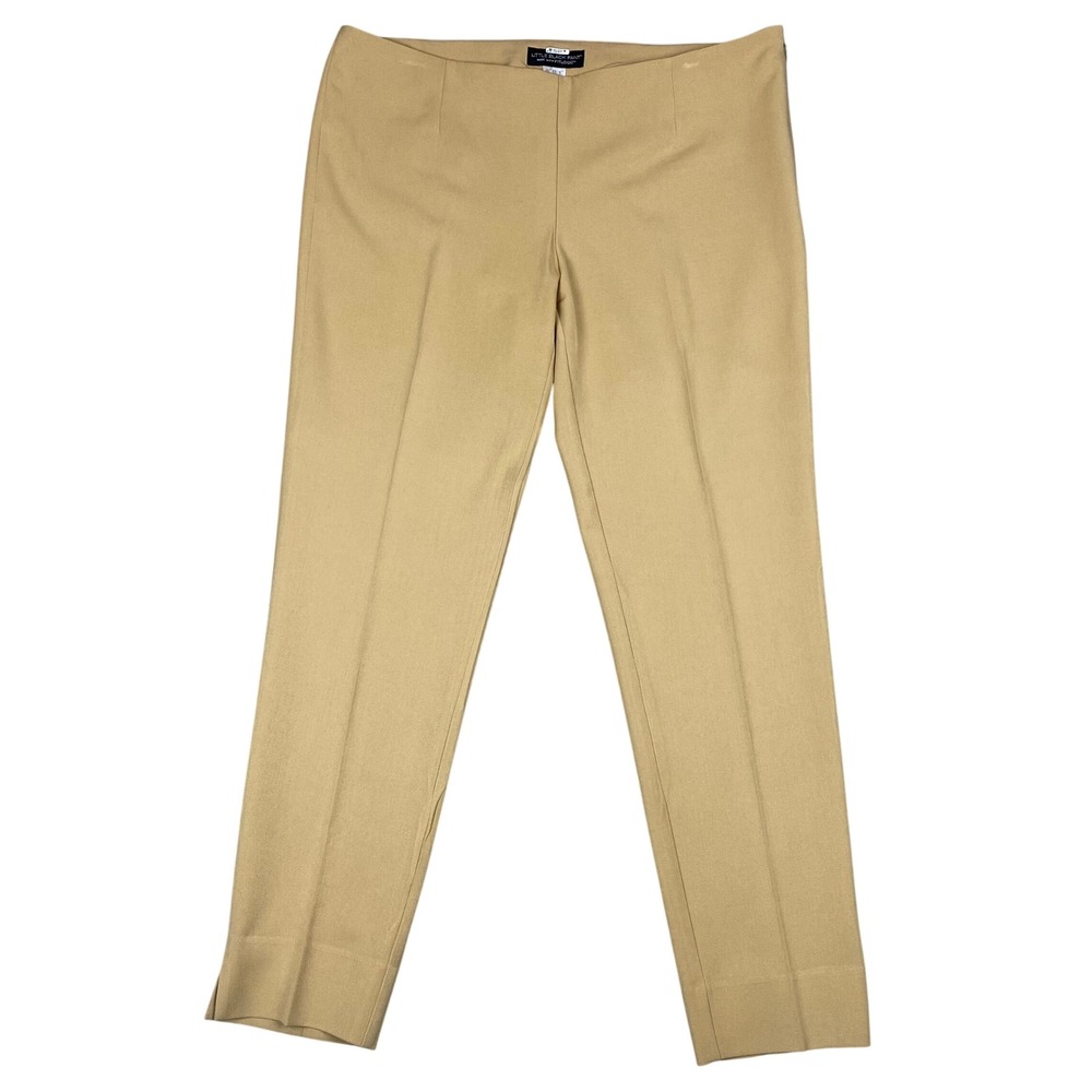 Measure & Made Little Black Pant Ankle Side Zip FitLogic Women 12 Fit 1 Tan